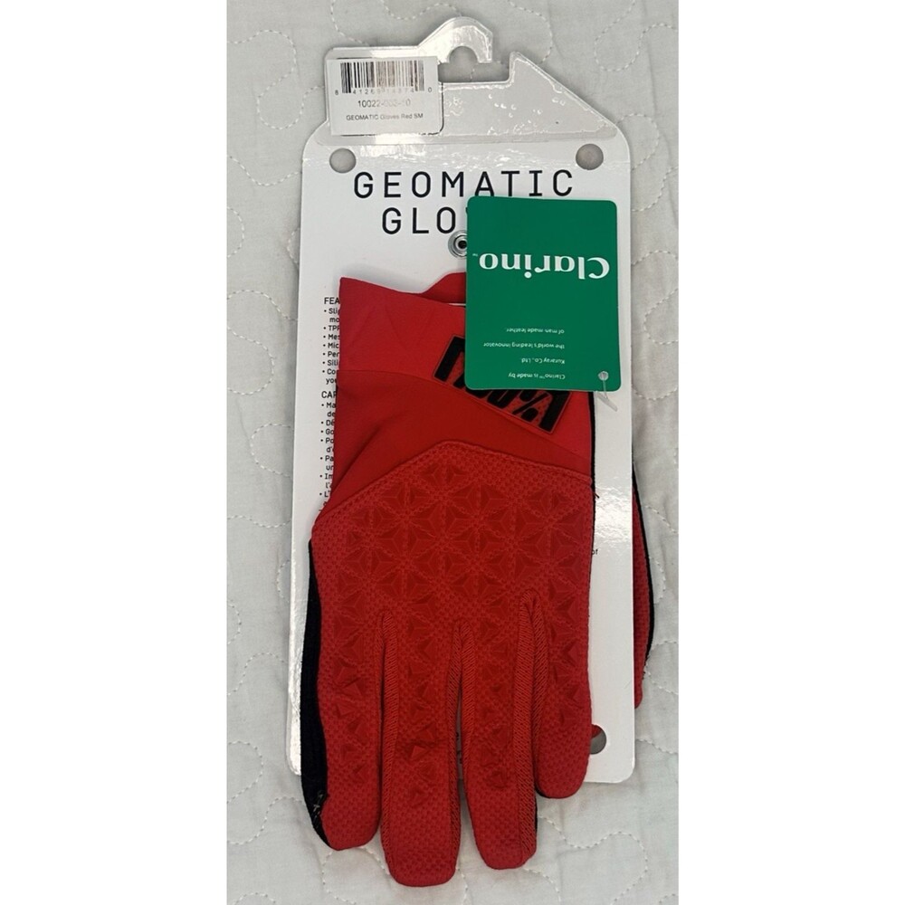 100% Geomatic Gloves Red Mens Size Small MTB BMX MX Dirt Bike NEW 841269148740